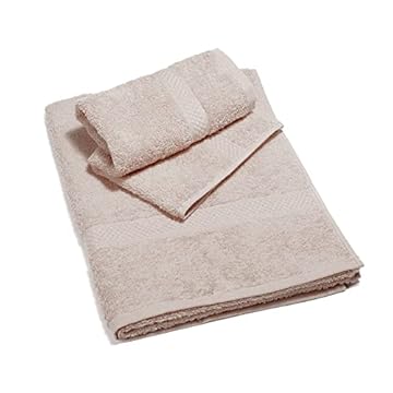 Caleffi Minorca Asciugamano con Ospite, Cotone , Sabbia, Standard, 26056