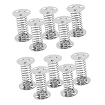 BESPORTBLE 10pcs Silver Metal Spiral Spring Bases for DIY Doll Head Wobble Decorations Self Adhesive Shaking Spring Stands for Crafting Playthings Car Dashboard Ornament Accessories