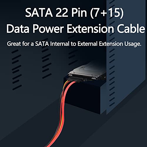 Cable Extensión SATA 22Pin Poder y Datos 50 cm miniatura 6