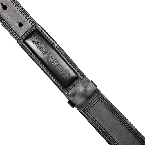 Wolverine mens Full Grain Leather Belt | Heavy Duty | Utility | Tactical | Rugged | Durable | Metal Buckle3