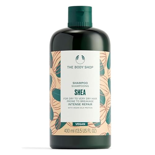 Image of The Body Shop Shea Intense Repair Shampoo (1x 400ml), Shampoo for Dry Hair, Repair & Gently Cleanse, with Shea Butter, Shampoo for Dry, Breakage-Prone Hair
