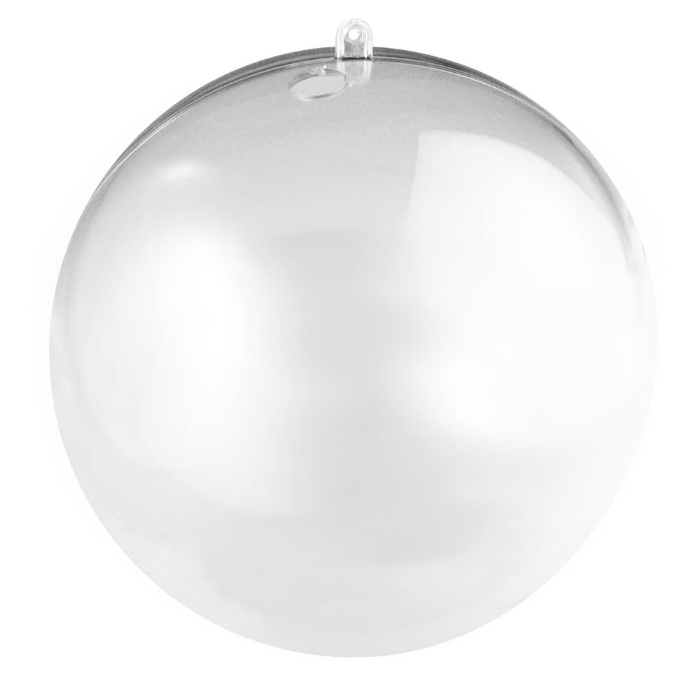 Rayher 3946337 Plastic Ball 2 Pieces 18 cm with 15 mm Hole for LED Chain Crystal