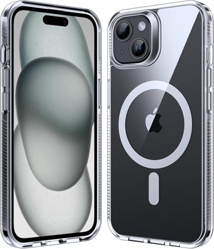 Image of PC & TPU Back Case Cover for Apple iPhone14 | Mag-Safe Compatible | Camera Protection | Transparent Mobile Phone Case Cover for Apple i Phone 14 / i Phone 14 | Transparent Back Cover