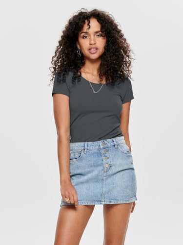 ONLY Damen Onllive Love SS Oneck TOP JRS, Peacoat/Moonlight Blue/Tradewi, XXXL 6