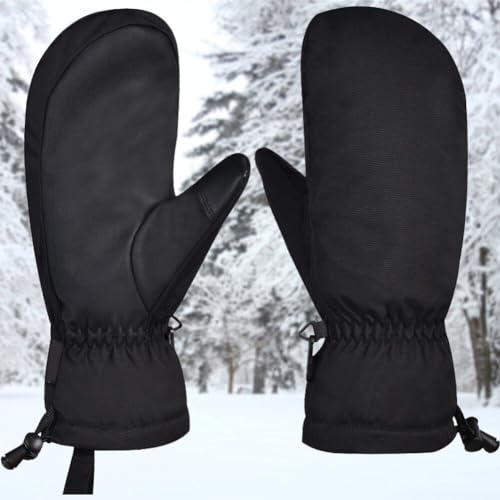 Moufles de ski thermiques et imperméables mixtes avec poche pratique - 3