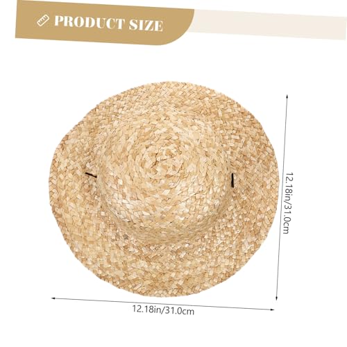 Wide Brim Straw Hat Outdoor Beach Hat for Parties Photography Props Sun Protection for Summer Adventures and Activities Beige2