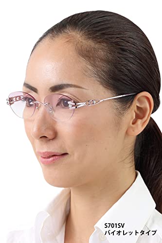 シニア”愛”クラブ senior eye club 老眼鏡 眼鏡 掛けて歩ける 累進 遠近両用老眼鏡 レディース ケース付き 701S の商品画像 2