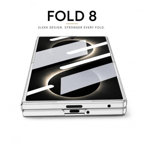 Image of TechTrendz Hard PC Ultra Slim Matte Case for Samsung Galaxy Z Fold 8,Shockproof Anti Scratch Protective Cover with Wireless Charging Compatible with Z Fold 8 5G (Silver)