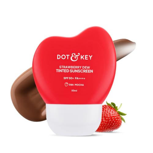 Image of Dot & Key Strawberry Dew Tinted Sunscreen In-Vivo Tested SPF 50+ PA++++ With New-Age UV Filters - 08A Mocha