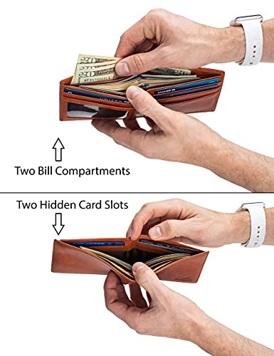 Wallet For Men’s - Genuine Leather Slim Bifold Rfid Wallet - Gift For Men Packed In Stylish Gift Box #TOP5