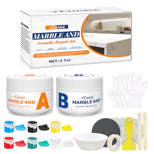 Marble Repair Kit,Tub, Tile and Shower Repair Kit,Shower Tray Repair Kits for Chips Dents Cracks Holes Scratchs, Bath Fix Kit - More Colour Choices