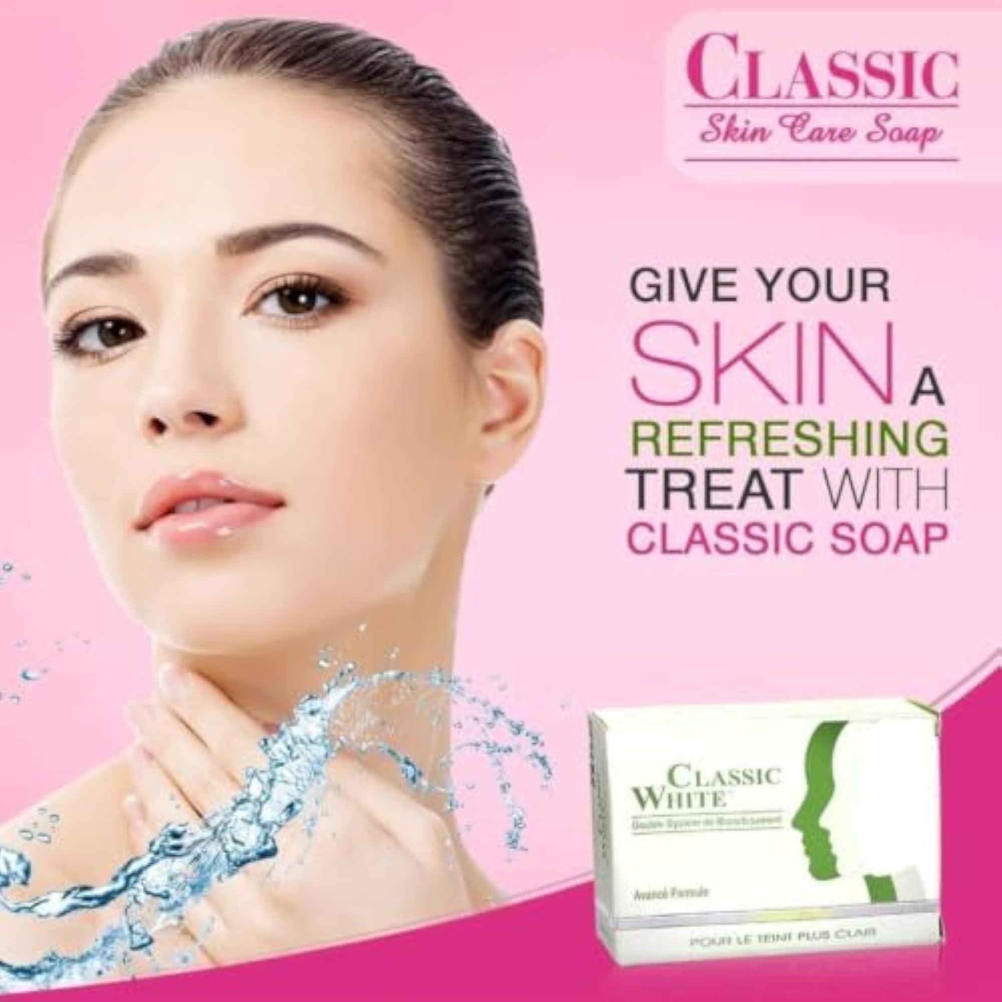 Gloweas Classic White Skin Whitening Soap, Set Of 4