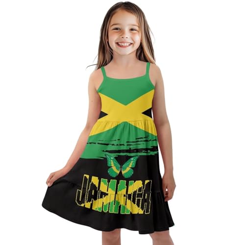 Girls Summer Dress Kids Spaghetti Straps Dresses Toddler Cami Tank Sundress Pleated for Beach Vacation Size 3-14