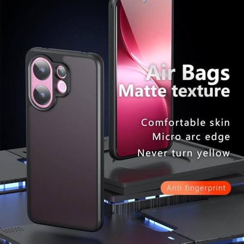 Image of Matte PC+TPU Phone Case For Vivo T4 Pro 5G Air Bag Protection, Black