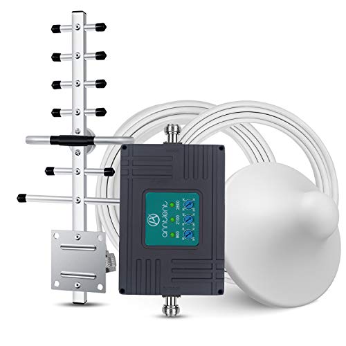 ANNTLENT Amplificador Señal Movil 2G 3G 4G Tri-Banda Repetidor gsm 900/2100/2600MHz Compatible con Movistar/Orange/Yoigo/Vodafone para el Hogar/Oficina