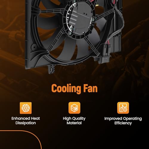 Image of maXpeedingrods Dual Radiator Cooling Fan Assembly w /Brushless Motor for Audi Q3 2019-2021 2.0L, 3Q0121205B VW3115125 5WA121203T