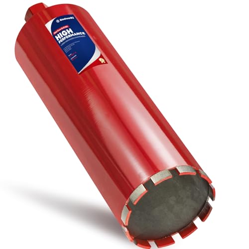 Image of Premium 5 inch Wet Core Drill Bit for Hard Concrete with High-Density Diamond, Precision-Welded Segments, 1-1 /4 inch-7 UNC x 14 inch Depth, Industrial Grade for Concrete Rebar, Brick, Masonry, Asphalt