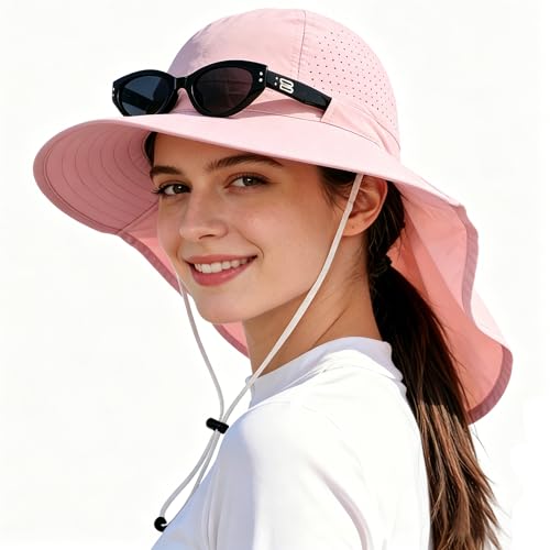 Sombrero de mujer con protector de cuello y ala ancha miniatura 3