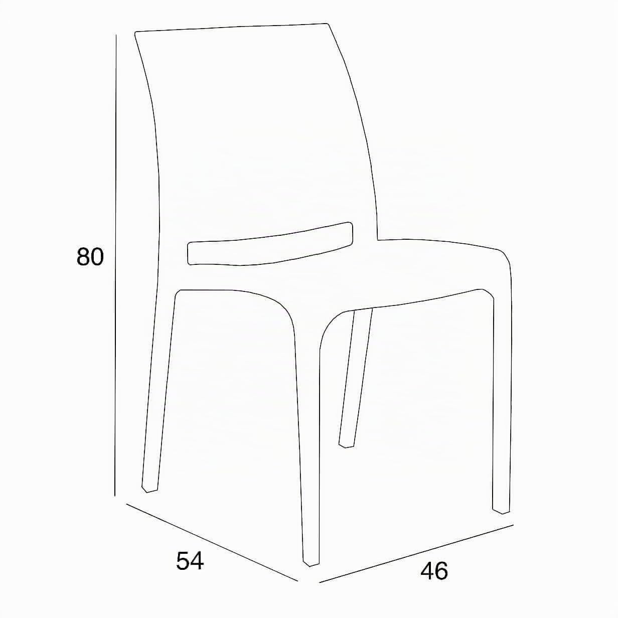 milani home - sedia da giardino in polipropilene, blu, impilabile, per terrazzo e bar, bianco