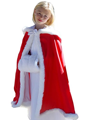 Flower Girl Winter Hooded Cloak Winter Wedding Cap for Kids Party Cape Cristmas Wraps4