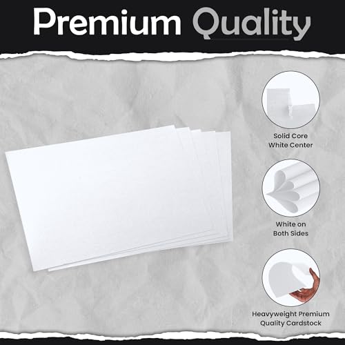 SANZIX 120 Pack Printable Blank Business Cards 2" x 3.5" (White) Heavyweight Cardstock 80 Lbs 220 GSM | Premium Printer Paper | Perfect White Thankyou & Message Cards - Thumbnail 3