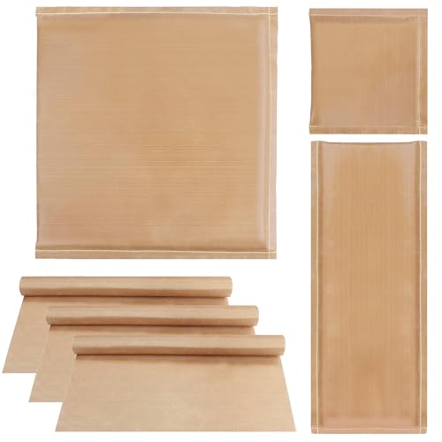 Belle Vous Coussins pour Presse a Chaud (Lot de 3) - 3 Tailles de Coussin Teflon et 3 Feuilles de Chaleur - Réutilisables et Résistants à la Chaleur -...