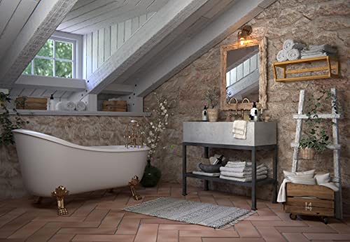 Support serviette mural en bambou pour optimiser les petits WC - 3