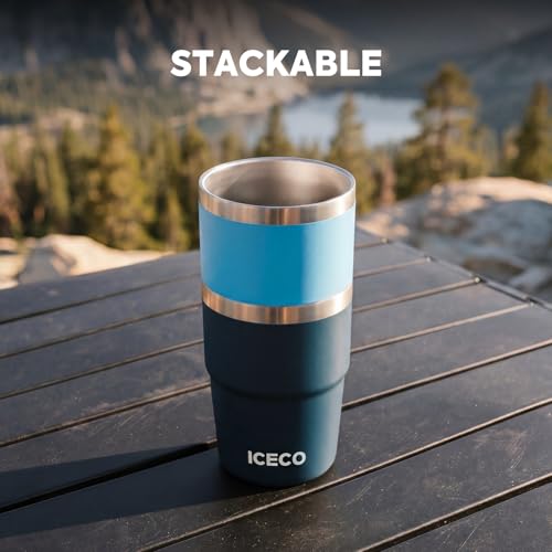 Image of ICECO 8 oz Tumbler, Insulated Espresso Cup Set of 2, Stainless Steel Drinkware, Vacuum Insulated Espresso /Coffee Cup, Stackable Mini Tumbler, Small Cup for Coffee