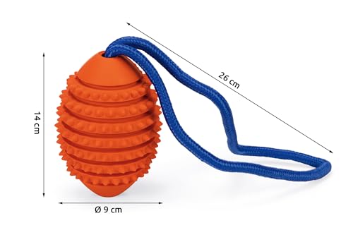 Karlie Ruffus Vollgummi Aqua Football L: 41 cm ø: 13 cm orange