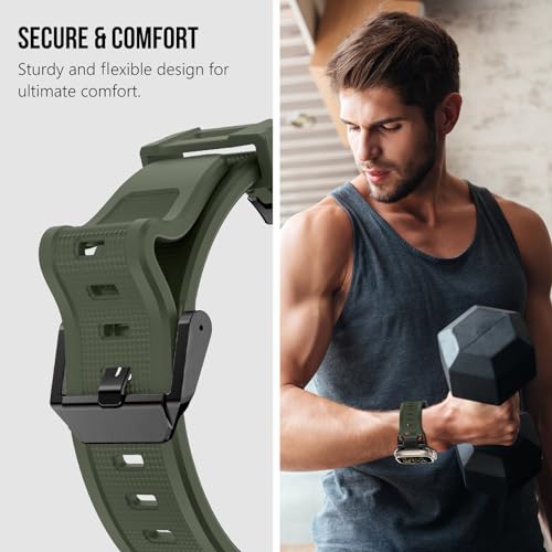 Image of KADES Rugged TPU Sport Band for Apple Watch Ultra 3 /2 /1 49mm, Metal Connectors for Apple Watch Series 11 /10 /SE3 46mm Series 9 /8 /SE2 /7 /6 /SE /5 /4 /3 /2 /1 45mm /44mm /42mm