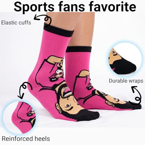 Fathers Day Gift From Daughter Wife Son Funny Socks for Men, Fun Soccer Fan Socks, 360 Character Crew Socks for Men, Novelty Crew Socks,Cool Soccer Gifts for Teens,Youth,Sports Fans and Players — view 5