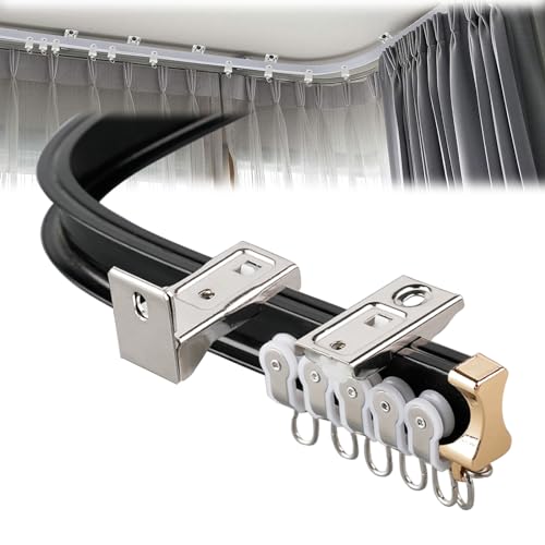 Binario per tenda da doccia in alluminio: progettato per sostenere tende pesanti senza rompersi. Il design flessibile consente una piegatura personalizzata per adattarsi a pareti curve. Dispone di pulegge silenziose integrate per un funzionamento fluido e silenzioso. Ideale per qualsiasi stile di bagno, questo binario per tenda da doccia combina funzionalità e fascino estetico. Migliora il tuo spazio con facilità!