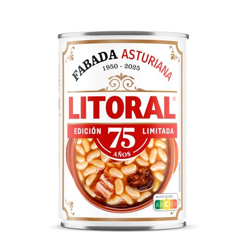 LITORAL Fabada Asturiana - Plato Preparado Sin Gluten - Paquete de 6x850g