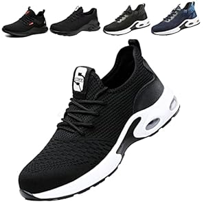 Fadezar Safety Shoes, Lightweight Work Shoes for Men and Women, Sporty, Breathable Steel Toe Cap Shoes, Non-Slip Work Trainers