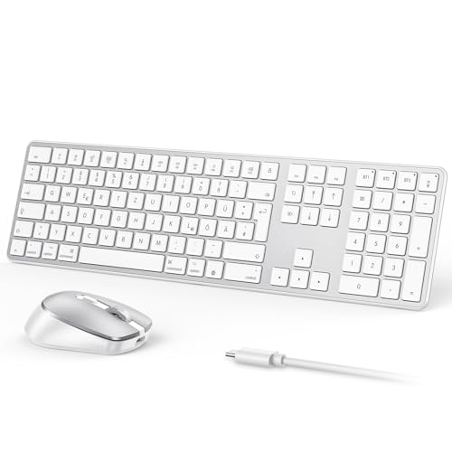 OMOTON Mac Tastatur Maus Set Kabellose für MacBook Air/Pro/iMac/iMac Pro/Mac mini, Bluetooth...