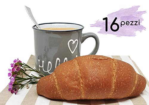 BRIOCHE IPERPROTEICHE LINE@, 16 PEZZI, zero zuccheri, brioche proteiche per la PRIMA FASE della dieta, protoBRIOCHE da 50 grammi per colazione proteica (16 brioche)