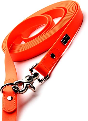 PetTec Hundeleine, Schleppleine & Führleine *10m* bis 80kg, verstellbare Trainingsleine/Ausbildungsleine/Trekkingleine für Hunde aus TRIOFLEX (ähnl. Biothane), wasserabweisend & robust, Dog Leash