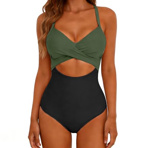 Maillot de bain une piece pour femme a bretelles ajourees ideal pour la plage