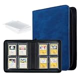 Tolesum Toploader Album di carte collezionabili per 112 caricatori superiori, 4 scomparti, raccoglitore con 10 carte di caricamento dall