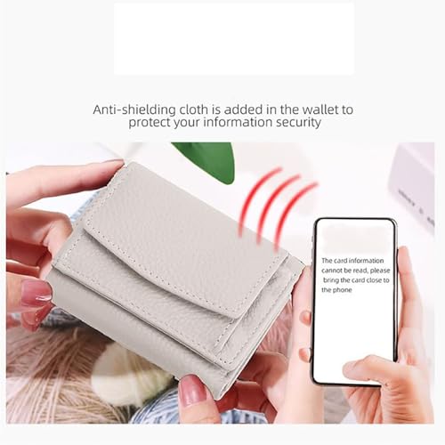 Houtangduty Mini Wallet, Houtndguter 2025 New Leather Rfid Blocking Card Holder Organizer Pocket Mini Wallet (Blue)3