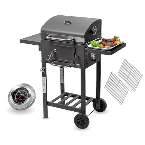 ACTIVA Angular Grill Grillwagen Holzkohlegrill Grill Barbecue Edelstahl Holzkohle Grillwagen Edelstahlgrill Holzkohle Edelstahl Grill Griller groß Kohle Grillwagen Kleiner Grill Barbecue Grill