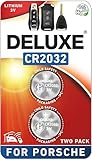 Key Fob Replacement Batteries for Porsche (Cayenne Macan 911 Panamera Boxster Taycan Cayman 718 918 S GT GTS Turbo Cabriolet Carrera Coupe Targa) Remote Fob (2-Pack) (Check Fitment Guide)
