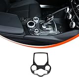 PIUGILH Auto Getriebe Schalttafel Abdeckung Trim Geeignet für A@lfa R@omeo Giulia 2017 2018 2019,Mittelkonsole Dekoration Rahmen Abdeckung,Schalthebelrahmen Auto Zubehör (Schwarz)