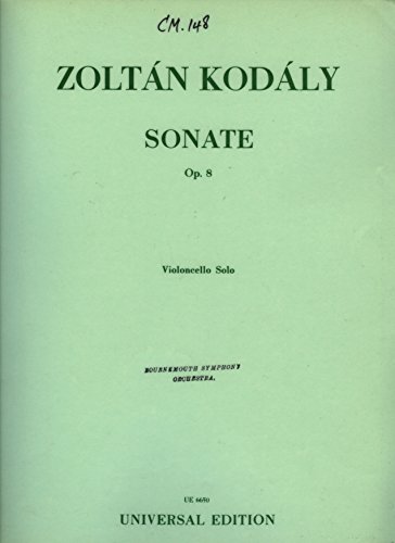 Kodaly Sonate Violoncelle Solo Op 8 Partition Classique Concours Recital