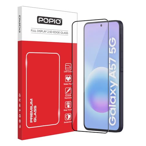 Image of POPIO Military-Grade Gorilla Tempered Glass For Samsung Galaxy A57 | 9H Hardness, Edge-to-Edge, Bubble-Free