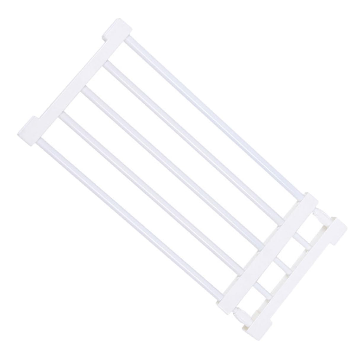 KOMBIUDA Expandable Closet Tension Shelf Organizer Shelf Dividers for Wardrobe and Bathroom Storage Tool Installation Retractable Design