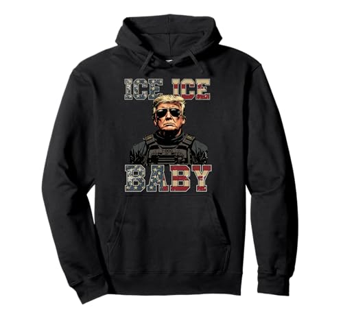 Vintage Ice Ice Baby Funny Trump Pullover Hoodie