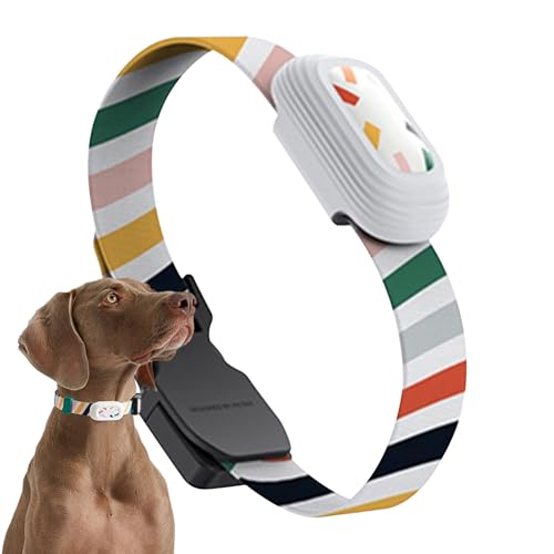 ALWIDA スマートペット首輪、ワイヤレスベル付き犬用首輪、シリコン防水アクティビティ検出カラー、2 LR44バッテリー標準調節可能ペット健康モニタリングカラー、ペットフィットネストラッカーカラー