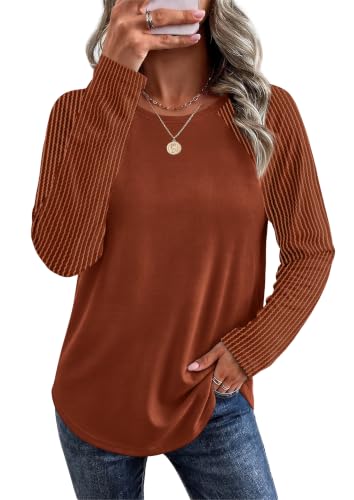 WIHOLL Sweatshirt for Women Fall Outfits Tunic Tops Long Sleeve Shirts