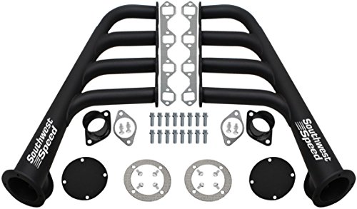NEW SOUTHWEST SPEED BLACK LAKE STYLE HEADERS FOR SMALL BLOCK FORD 260-351 WINDSOR & GT40P V8 ENGINES, 1 5/8" TUBES, STREET ROD, HOT ROD, RAT ROD, NOSTALGIA, VINTAGE